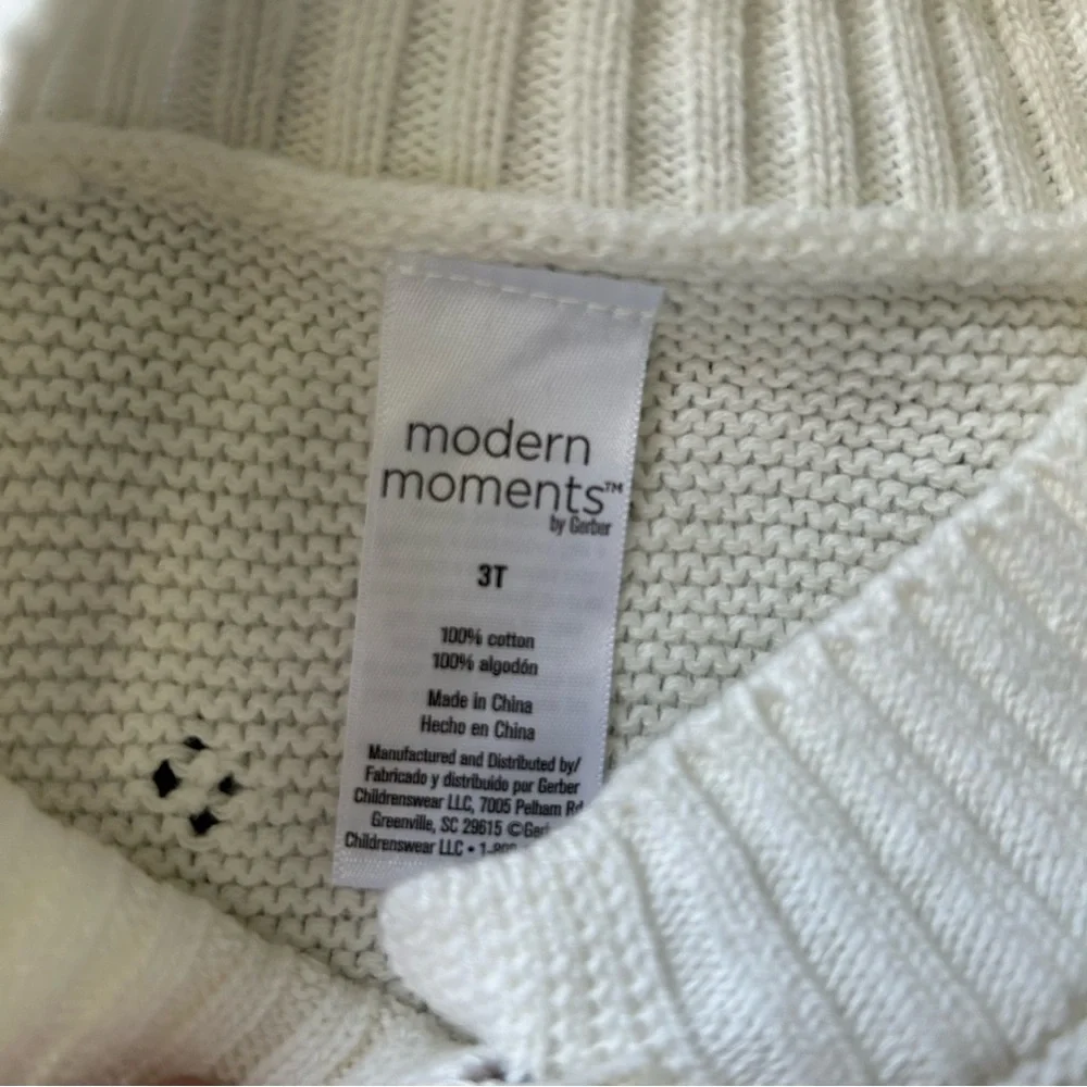 Modern Moments by Gerber Cream Cardigan - Size 3T - Picture 3 of 4